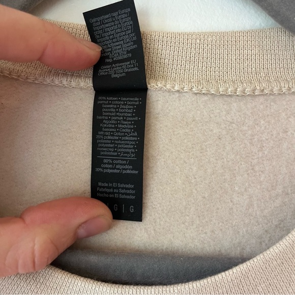 Canada Flag Beige Crewneck Sweatshirt Gildan Softstyle Unisex Large Cotton Blend - Picture 4 of 9